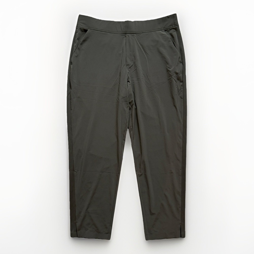 Athleta Brooklyn Ankle Pants Womens 16 Green Travel Pockets Athleisure 198671